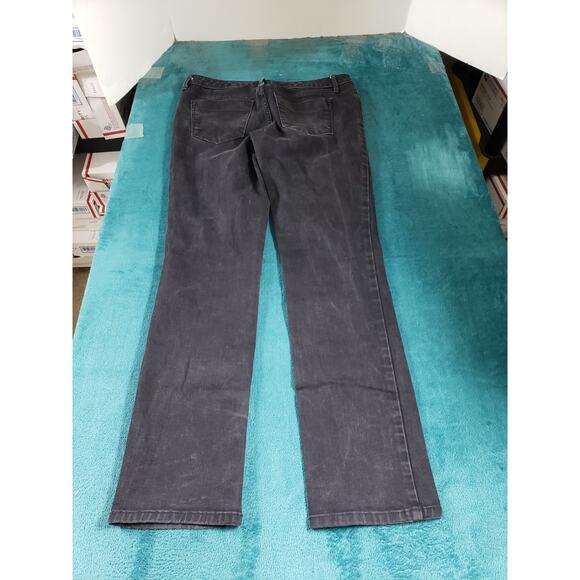 Mossimo Jeans Size 6 Womens Black Stretch Pants Dark Wash Mid Rise Straight - Picture 9 of 11
